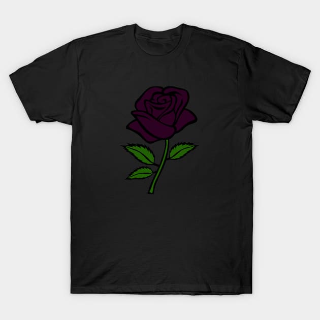 Deep Purple Rose T-Shirt by PorcelainRose